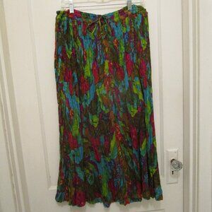 Multicolored cotton skirt by Aspira; Size Medium